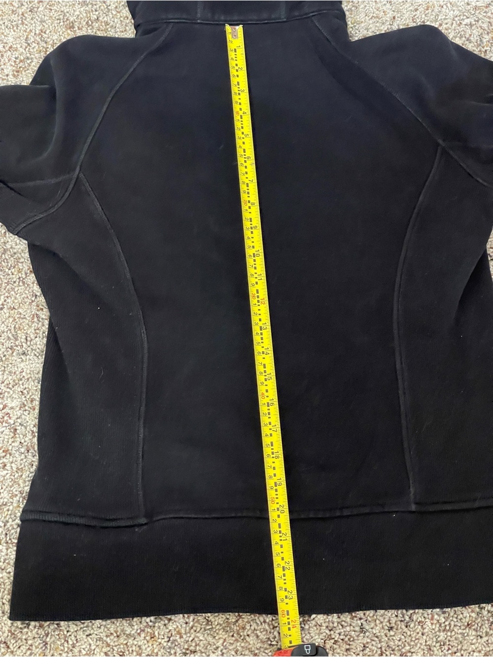 lululemon athletica Scuba Hoodie. Black Full-Zip Hooded Jacket VGUC size 8/M - Picture 5 of 6